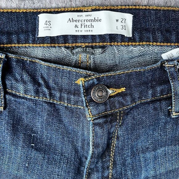 Abercrombie & Fitch Denim - Abercrombie & Fitch Emma Jeans Womens Perfect Stretch Sz 4SR Blue Flared #264
